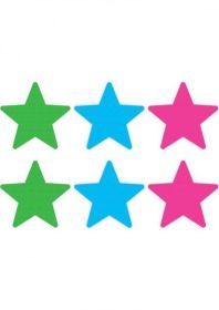 Peekaboos Pasties Neon Star 3 Pack Assorted Colors