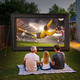 20FT Inflatable Projector Screen, Inflatable Movie Screen Outdoor With 250W Air Blower Projector Screen Oxford Fabric Material Blow Up Screen For (Option: Black)