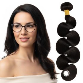 Glueless Body Wave Human Hair Bundles For Daily Wear10A Virgin Remy Hair Weave Soft & Thick Natural BlackHuman Hair Extensions 24 Inches (Option: EE005)