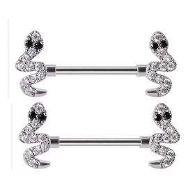 European And American Fashion Explosion Bees Angel Wings Nipple Ring (Color: Snake Black Eyed)