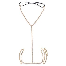 Rhinestone Leg Chain Body Chain Jewelry Simple (Color: Gold)