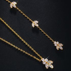 Back Chain Body Chain Bridal Jewelry Simple (Color: Gold)